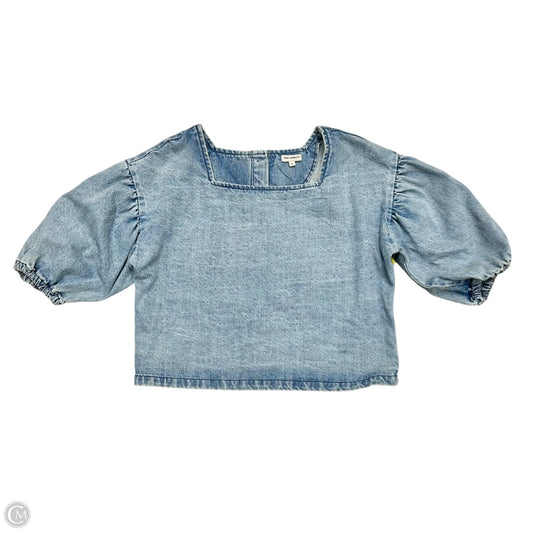 Top 3/4 Sleeve By The Odells In Blue Denim, Size: M