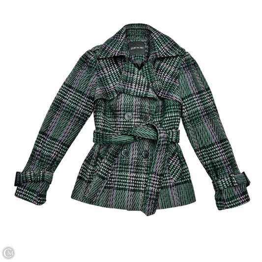 Coat Peacoat By Mac And Jac In Green & Purple, Size: S