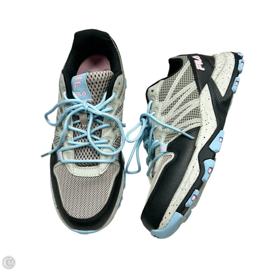 Shoes Athletic By Fila In Black & Grey, Size: 8.5