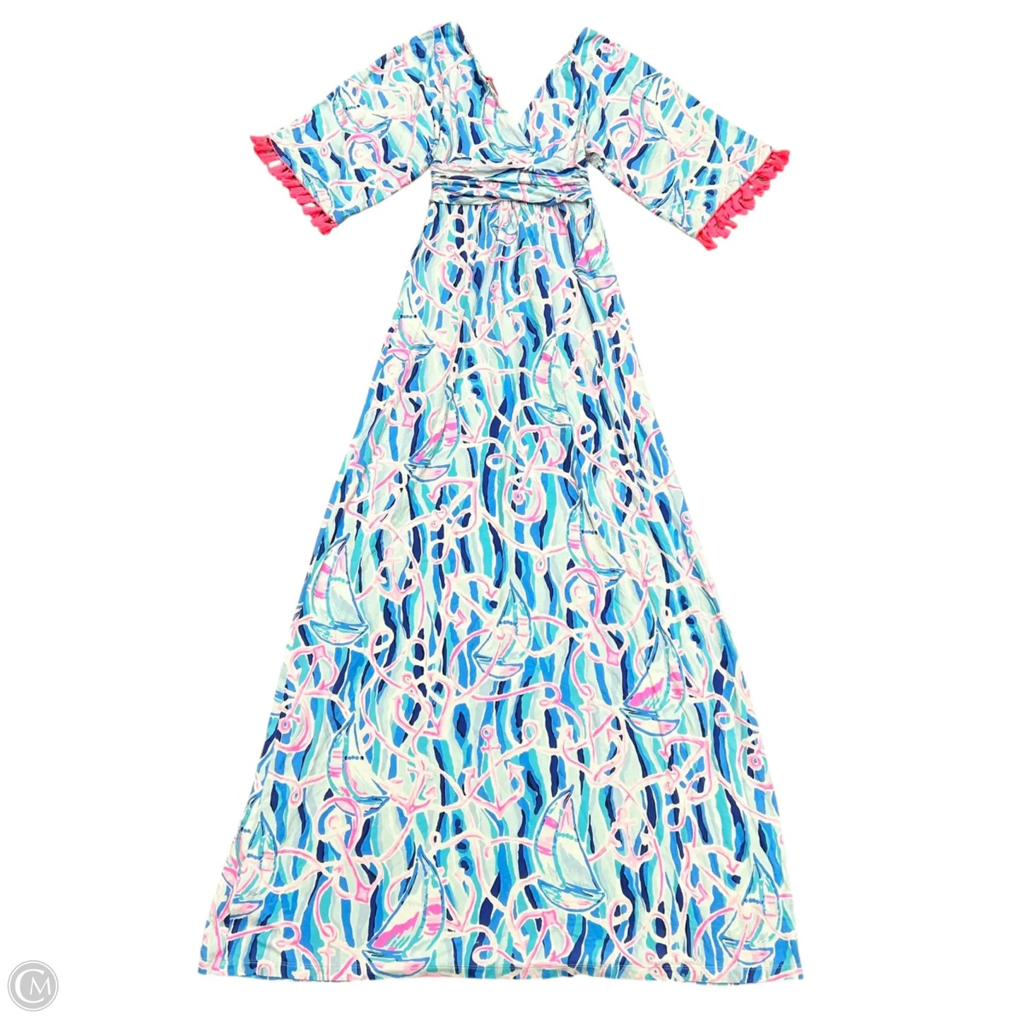 Dress Designer By Lilly Pulitzer In Blue & Pink, Size: Xxs