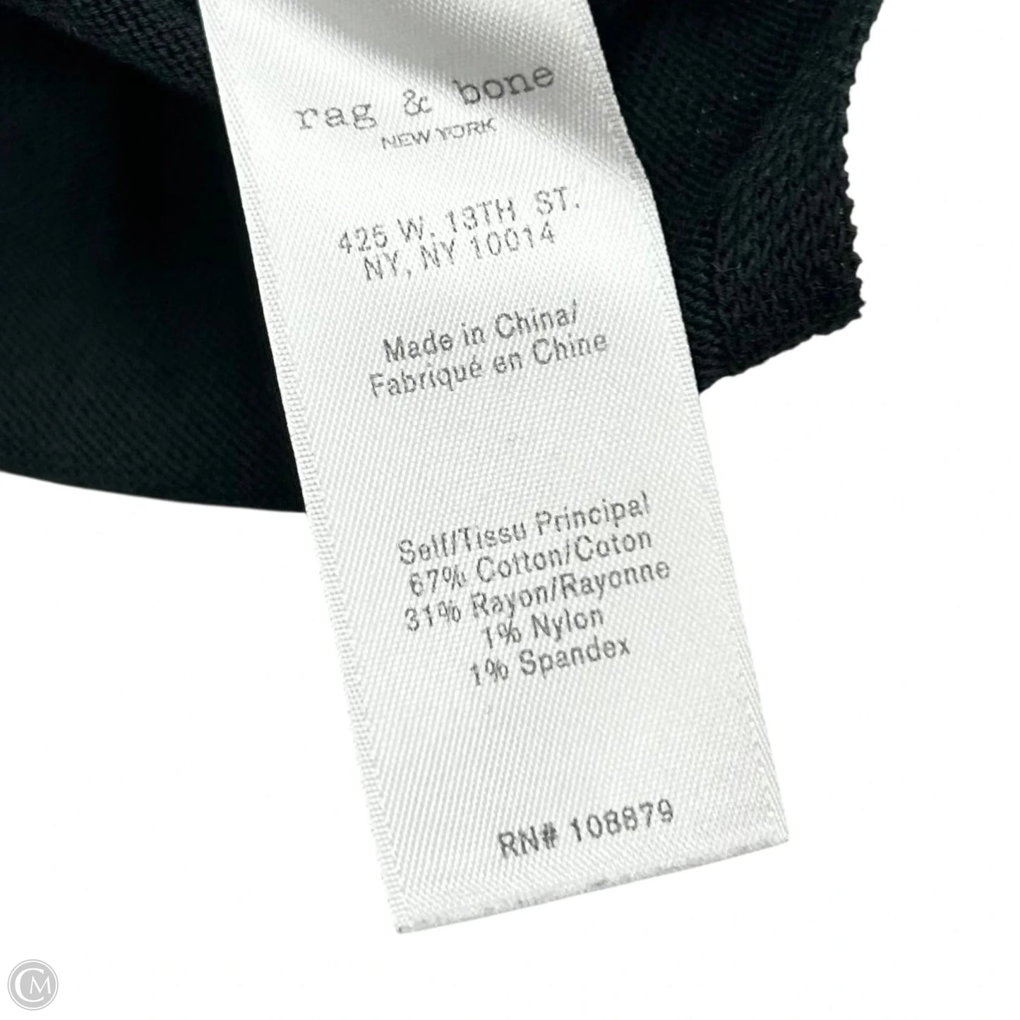 Top Long Sleeve By Rag And Bone In Black & White, Size: M