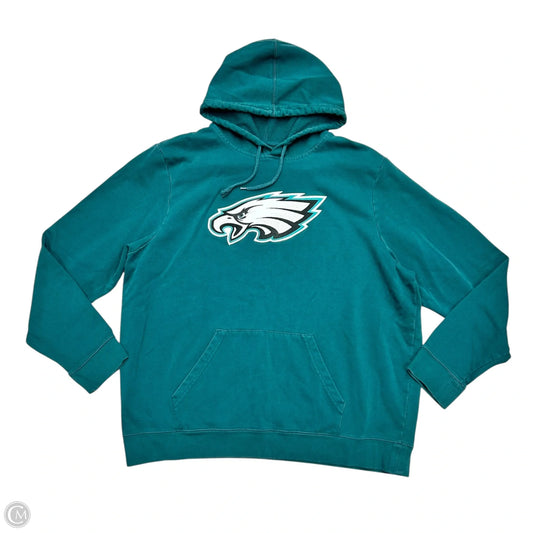 Sweatshirt Hoodie By Majestic In Teal, Size: 2x