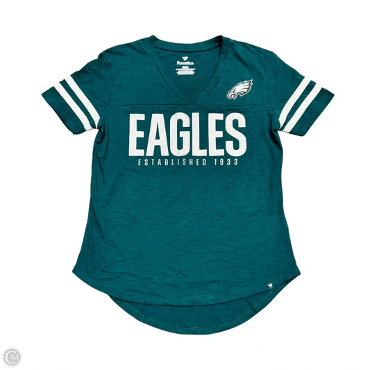 Top Short Sleeve By Fanatics In Teal, Size: S