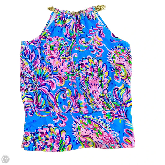 Top Sleeveless Designer By Lilly Pulitzer In Blue & Purple, Size: Xs
