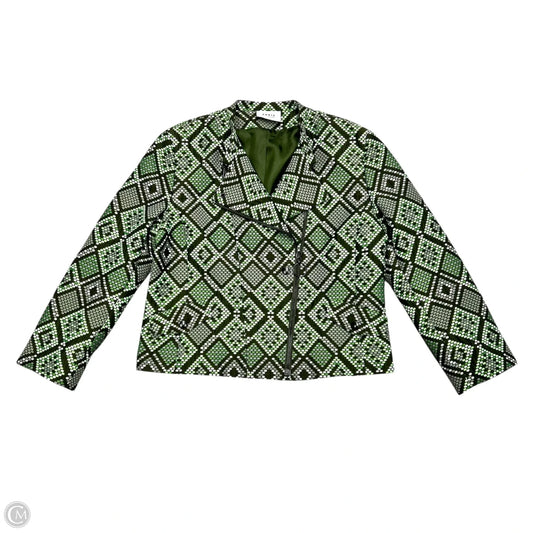 Blazer By Akris In Green & White, Size: M
