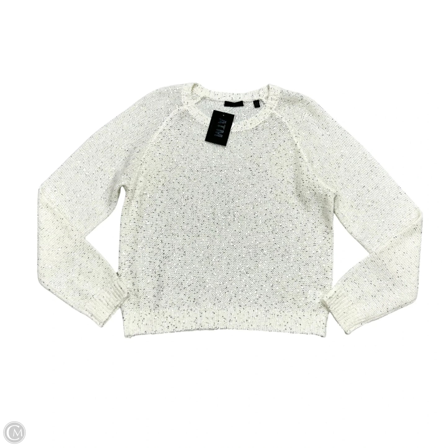 Sweater By Atm In Cream & Silver, Size: M