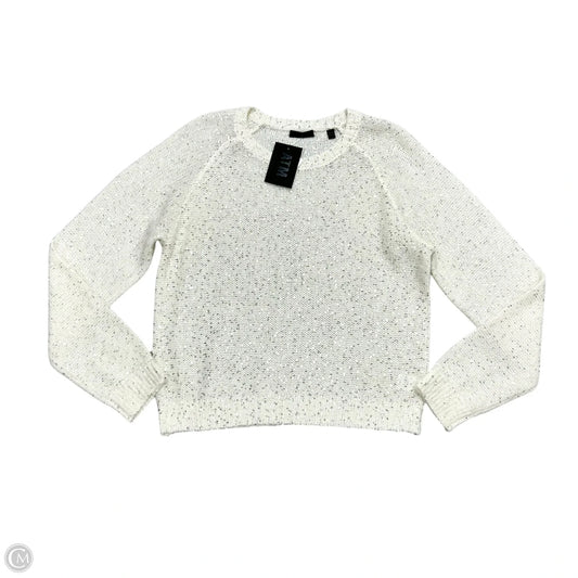 Sweater By Atm In Cream & Silver, Size: M
