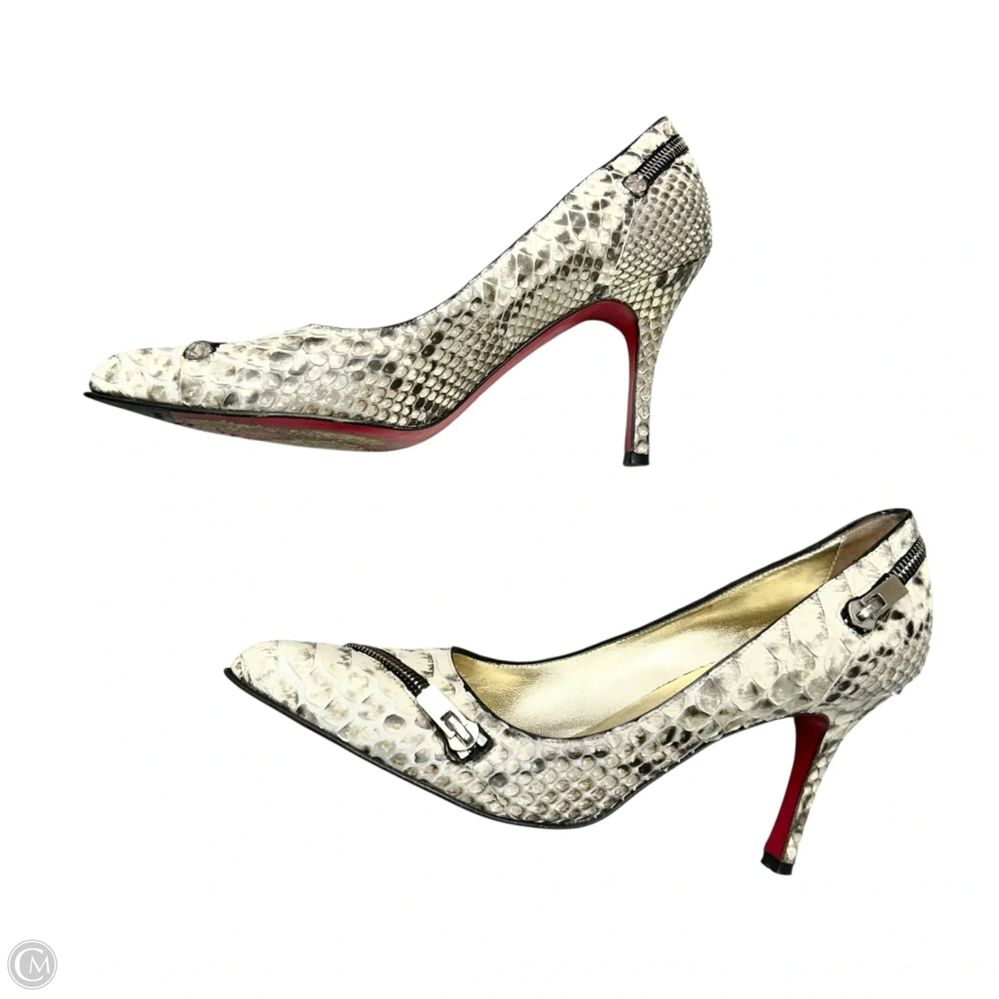 Shoes Heels Stiletto By Luciano Padovan In Snakeskin Print, Size: 7.5