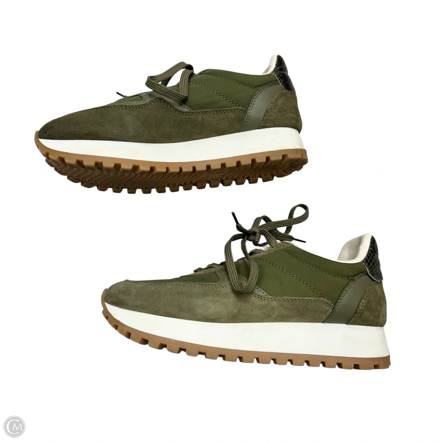 Shoes Athletic By Zara In Green & White, Size: 8.5
