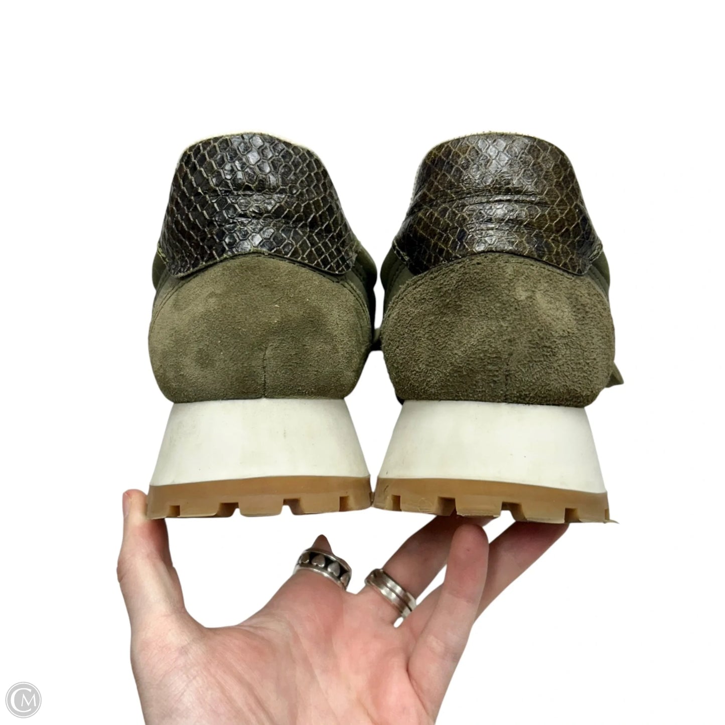 Shoes Athletic By Zara In Green & White, Size: 8.5