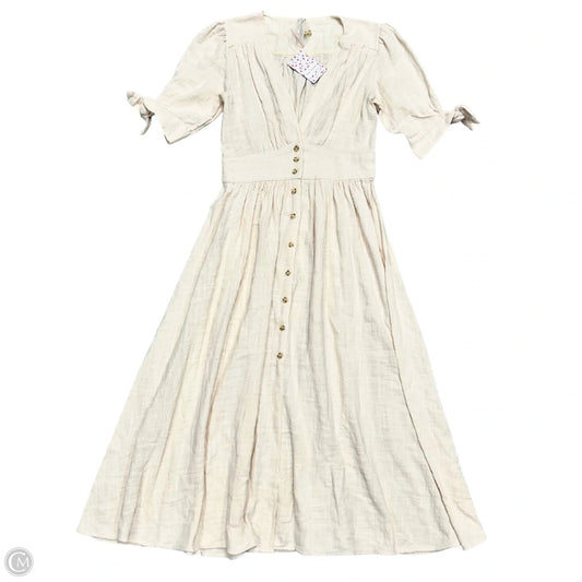 Dress Casual Midi By Free People In Cream, Size: S