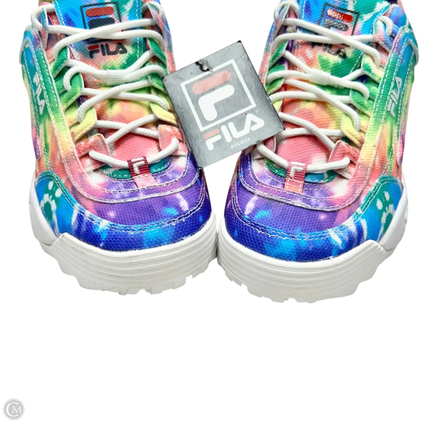 Shoes Athletic By Fila In Tie Dye Print, Size: 8