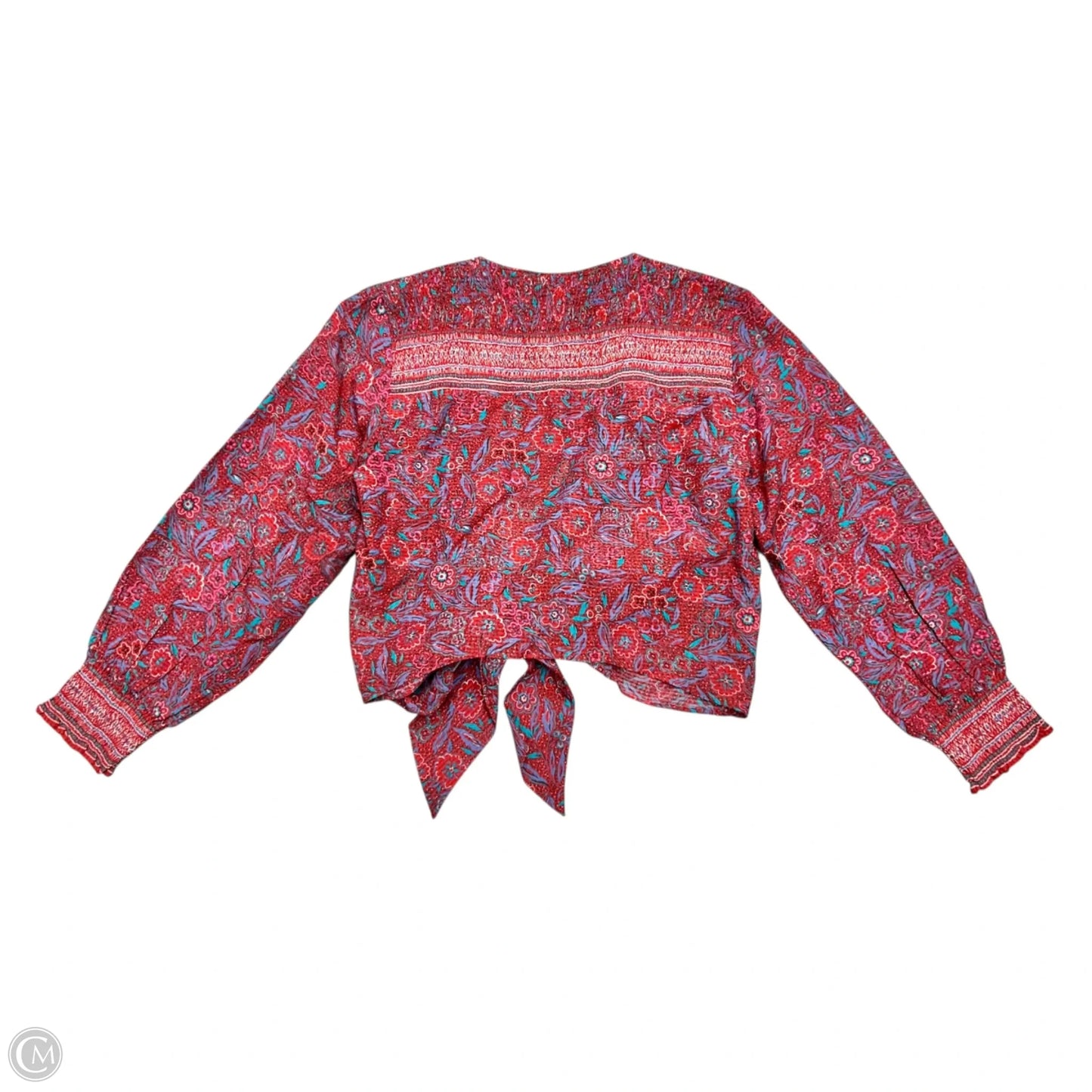 Top Long Sleeve By Veronica Beard In Blue & Red, Size: S