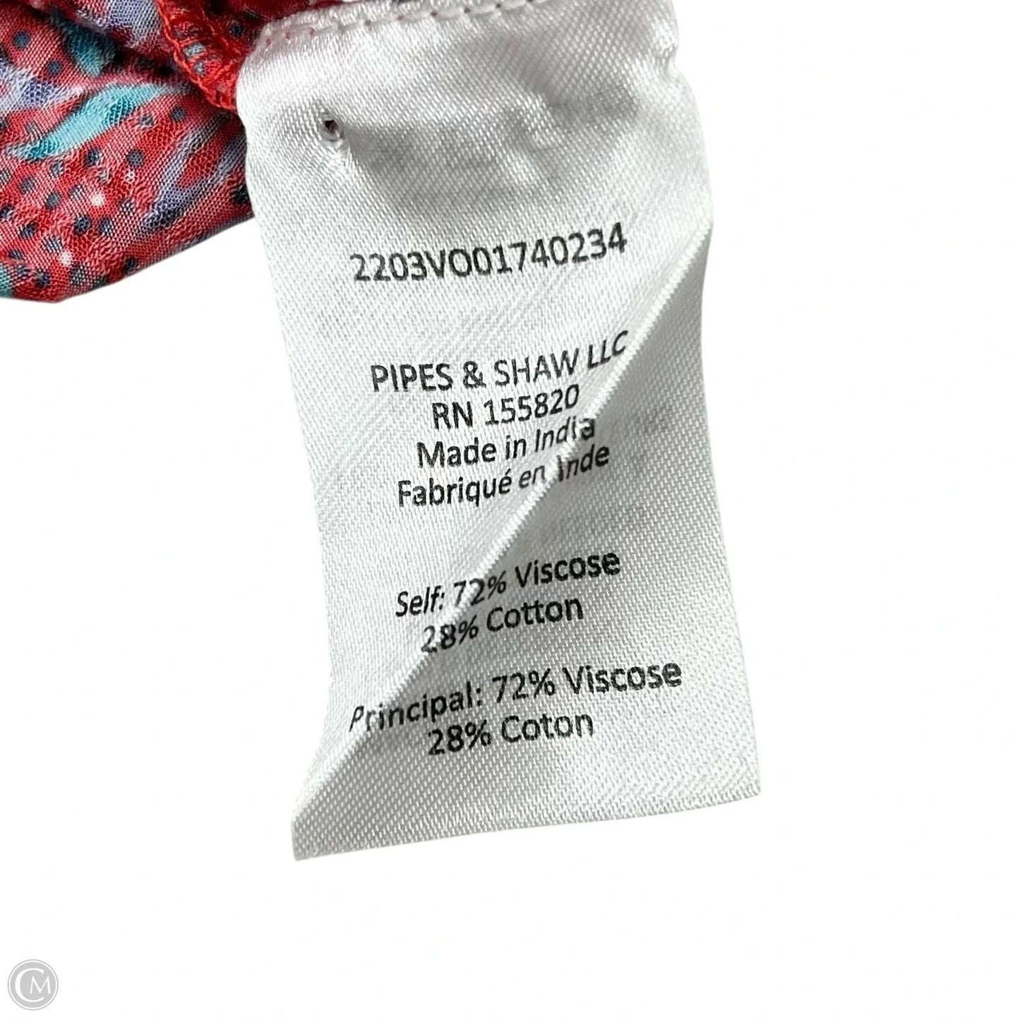 Top Long Sleeve By Veronica Beard In Blue & Red, Size: S