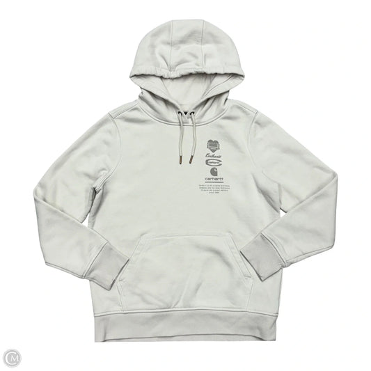 Sweatshirt Hoodie By Carhartt In Cream, Size: M