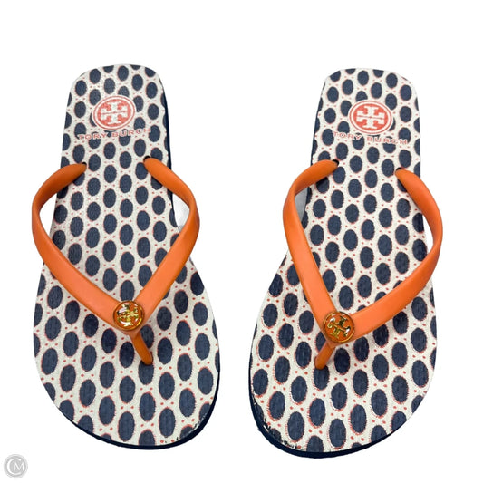 Sandals Designer By Tory Burch In Navy, Size: 6