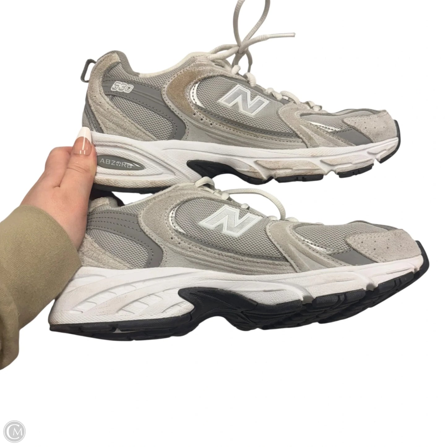 Shoes Athletic By New Balance In Grey & White, Size: 8
