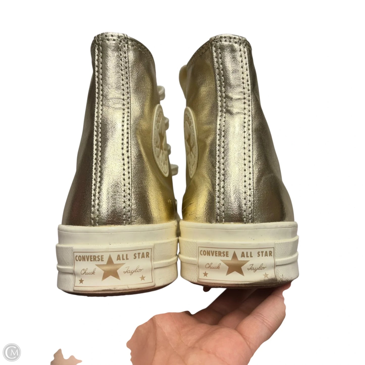 Shoes Sneakers By Converse In Gold, Size: 8
