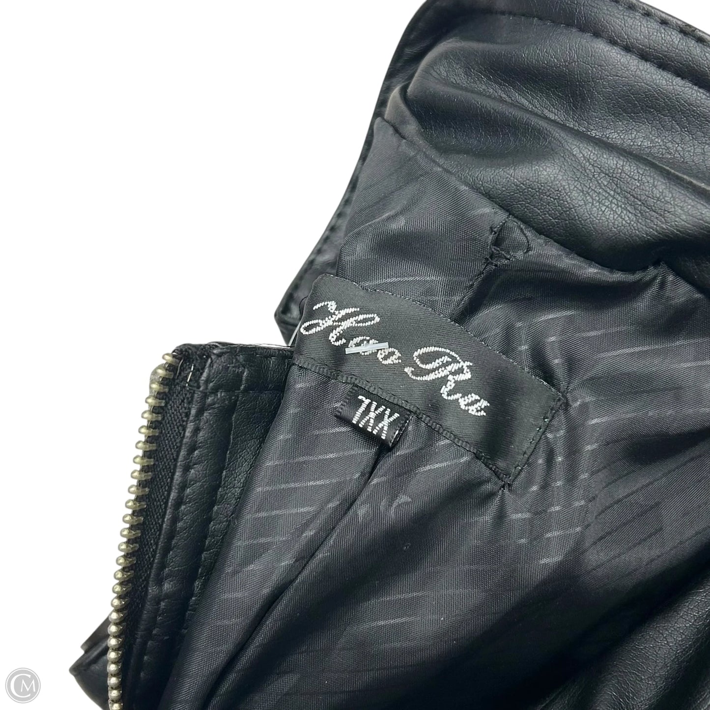 Jacket Moto By Haa Ru In Black, Size: Xxl