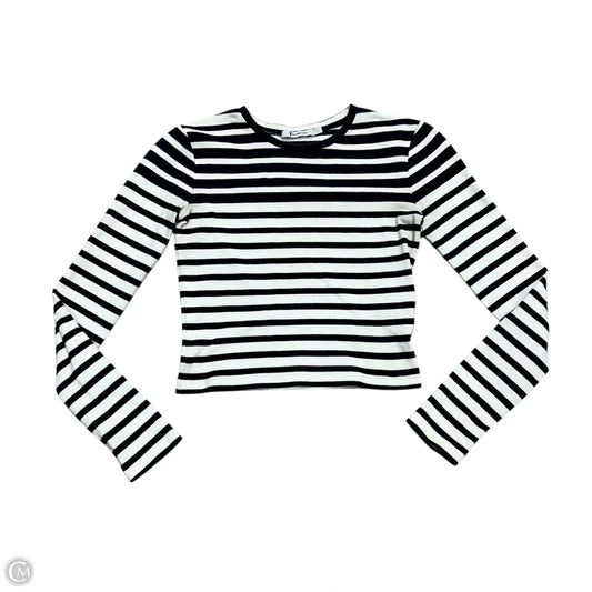 Top Long Sleeve Luxury Designer By Alexander Wang In Striped Pattern, Size: Xs