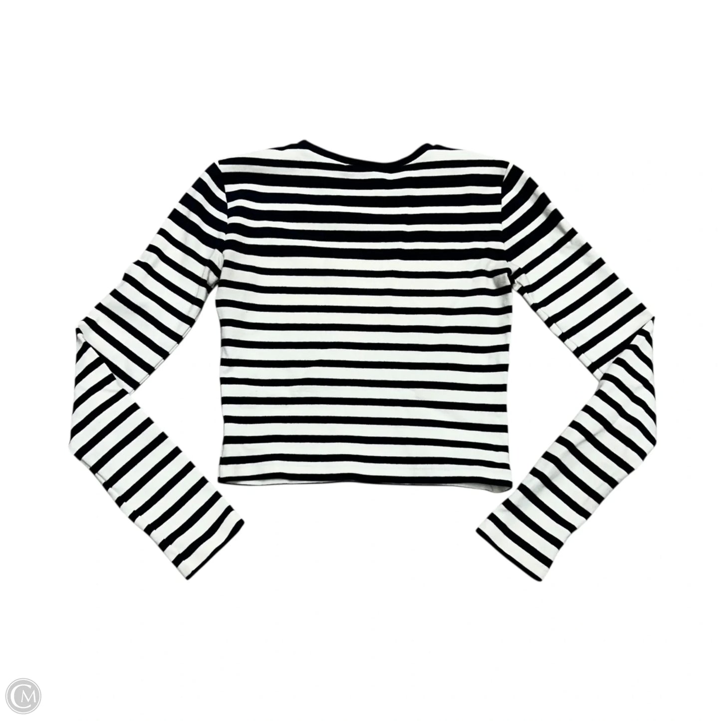 Top Long Sleeve Luxury Designer By Alexander Wang In Striped Pattern, Size: Xs