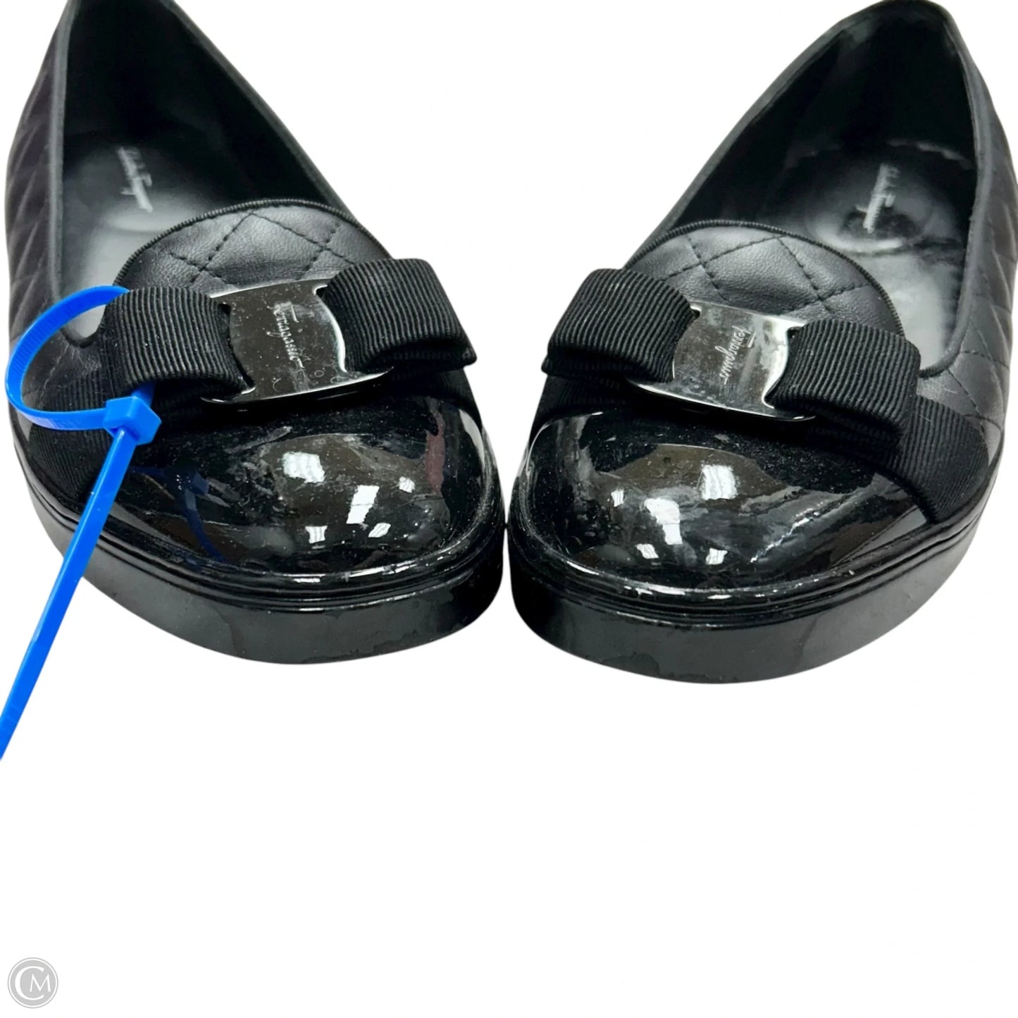 Shoes Luxury Designer By Ferragamo In Black, Size: 9.5