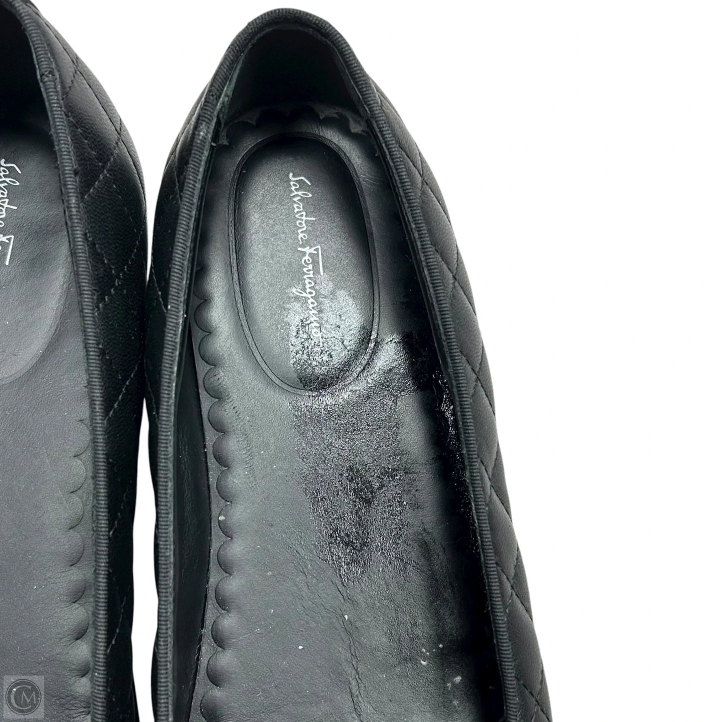 Shoes Luxury Designer By Ferragamo In Black, Size: 9.5