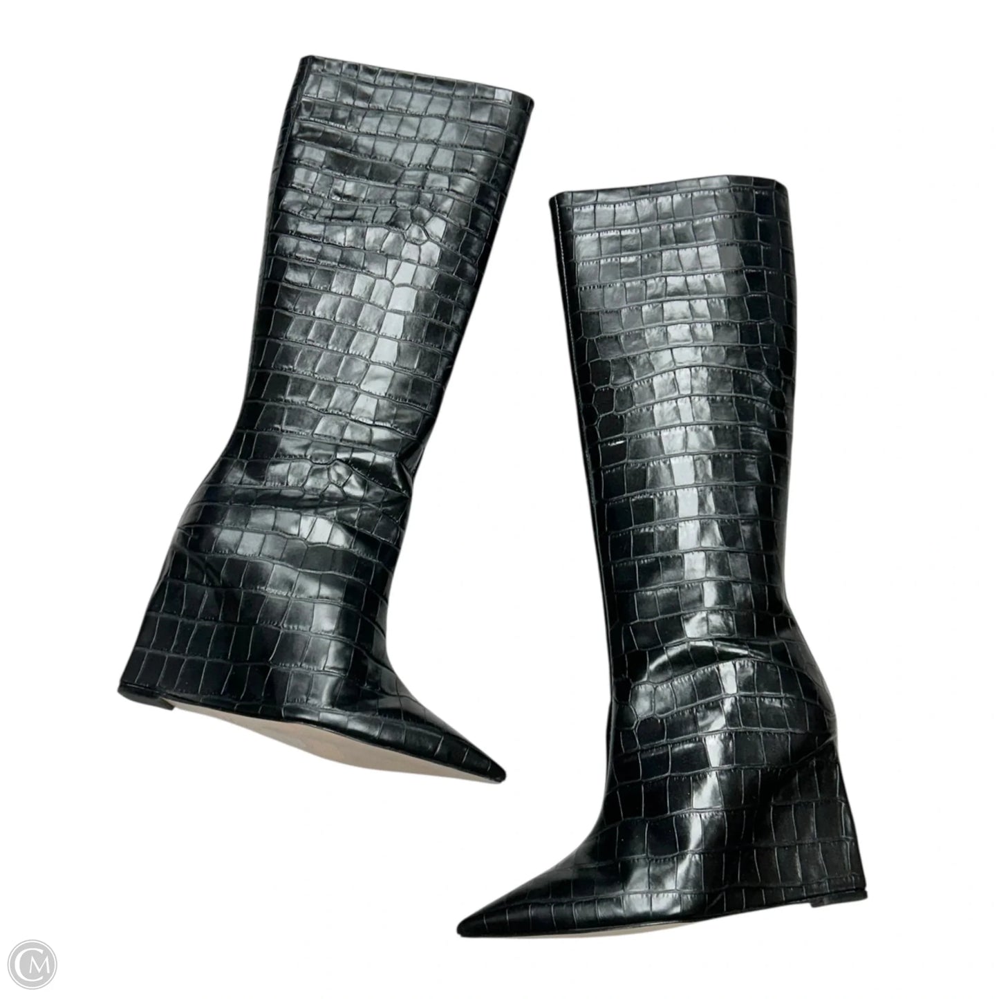 Boots Mid-calf Heels By Schutz In Black, Size: 8.5