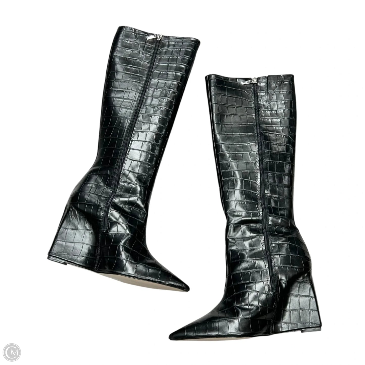 Boots Mid-calf Heels By Schutz In Black, Size: 8.5