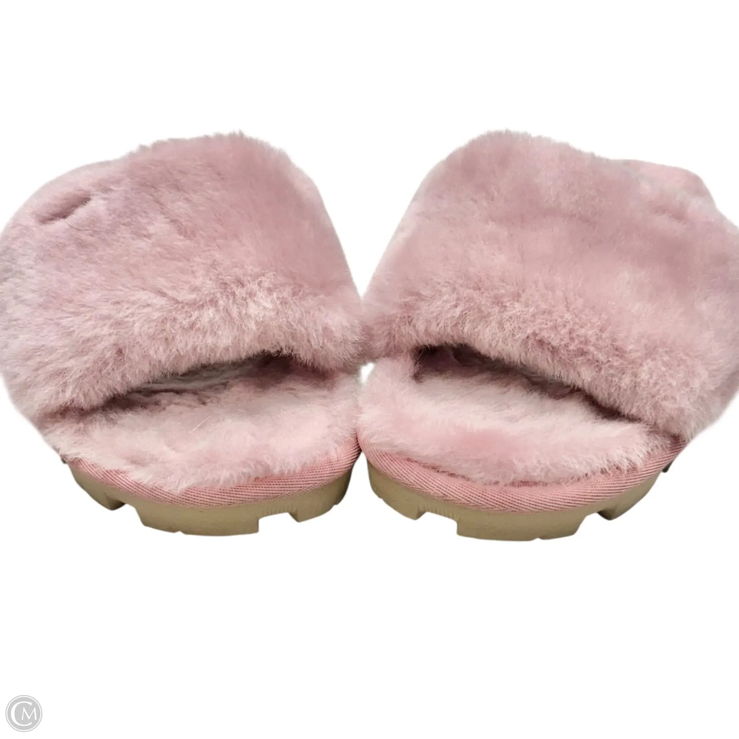 Slippers Designer By Ugg In Pink, Size: 7