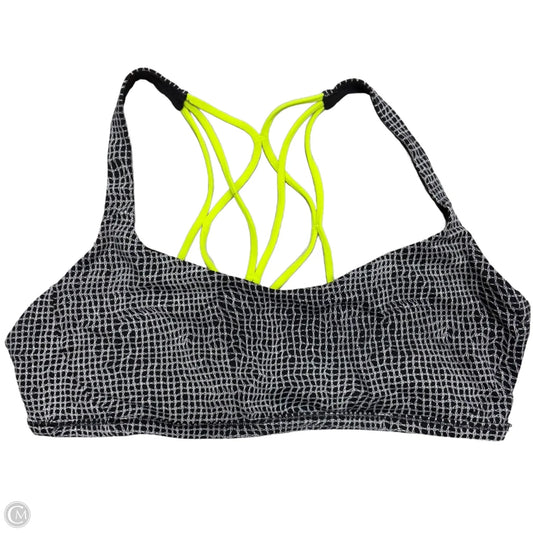 Athletic Bra By Lululemon In Black & White, Size: M