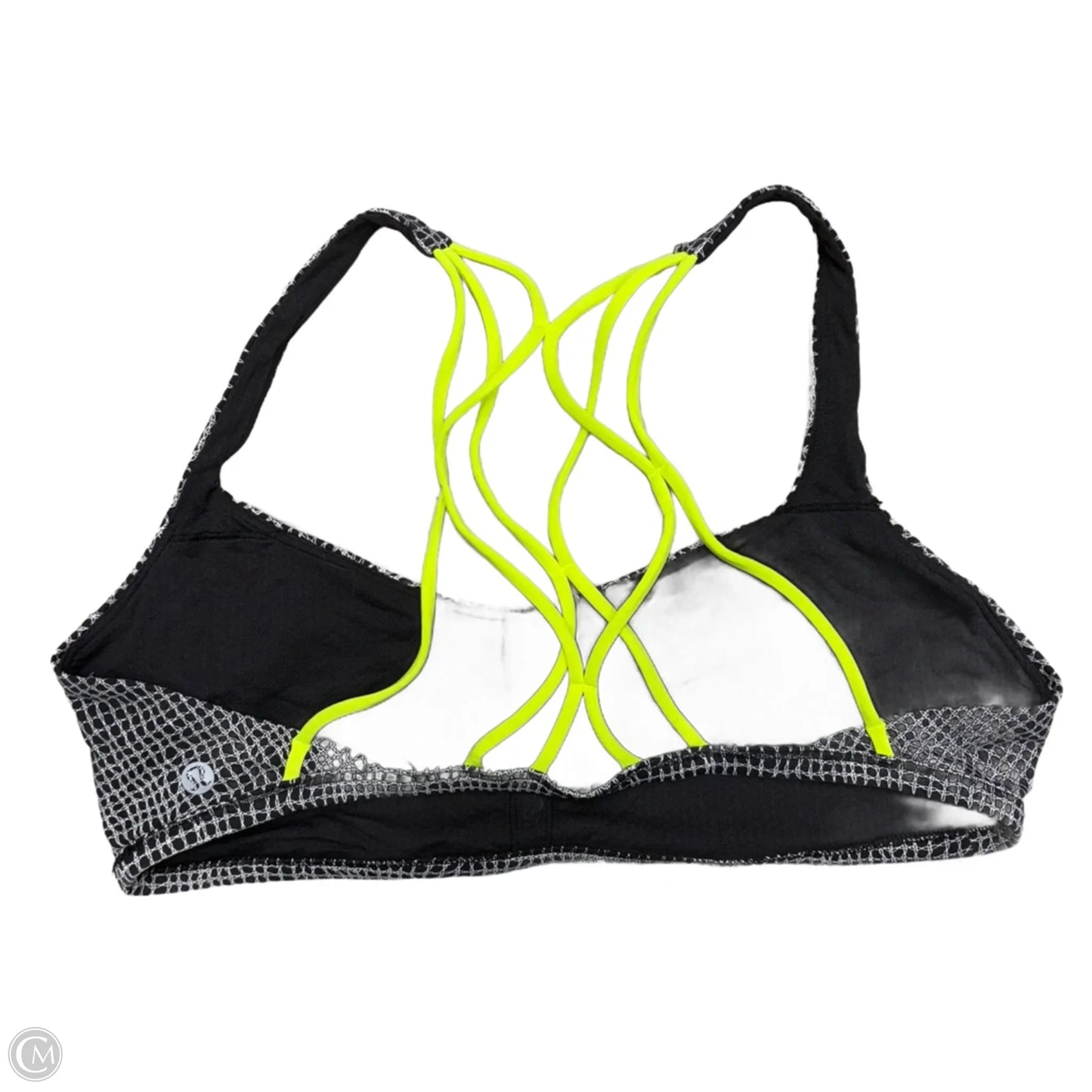 Athletic Bra By Lululemon In Black & White, Size: M