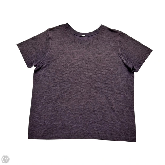 Athletic Top Short Sleeve By Lululemon In Purple, Size: M