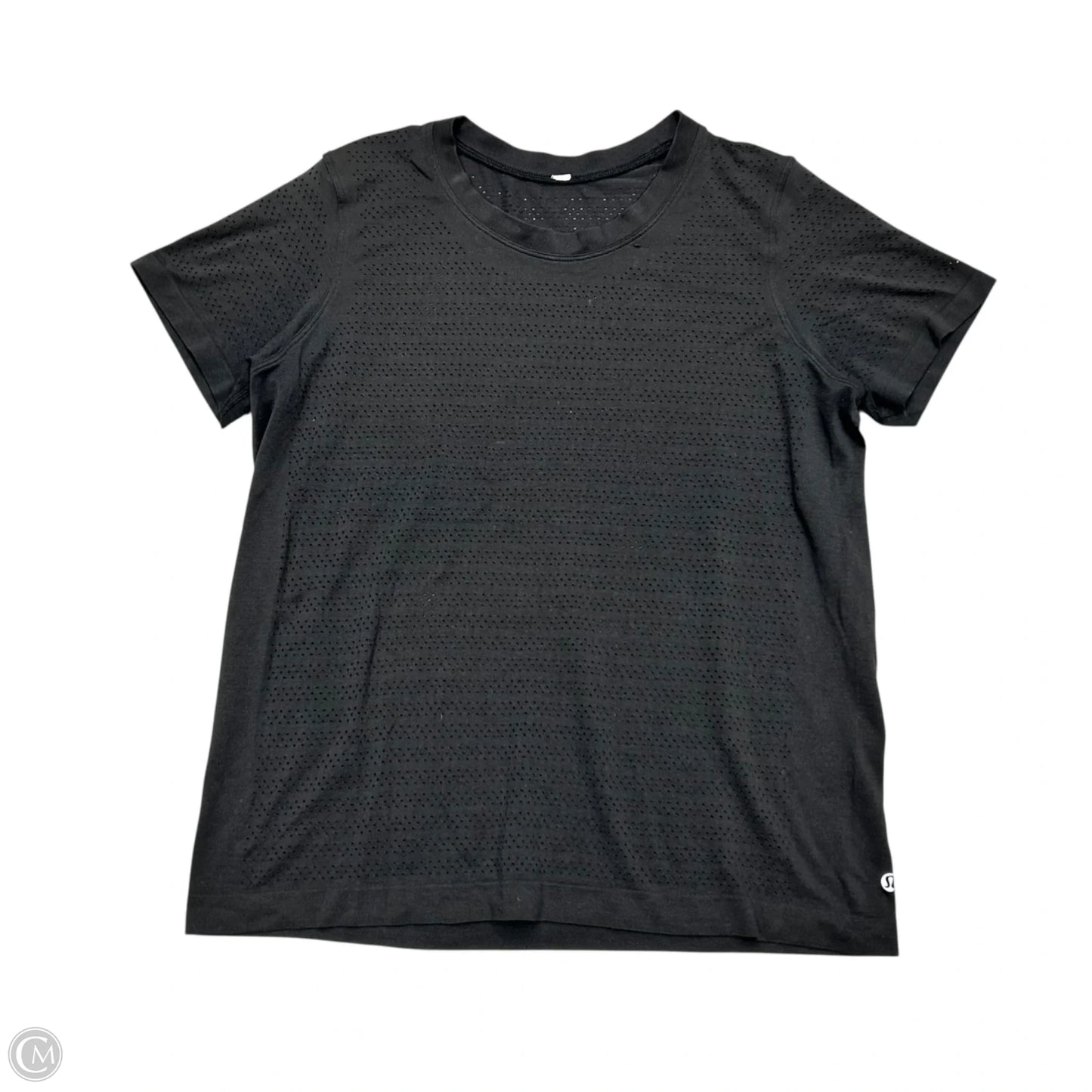 Athletic Top Short Sleeve By Lululemon In Black, Size: M