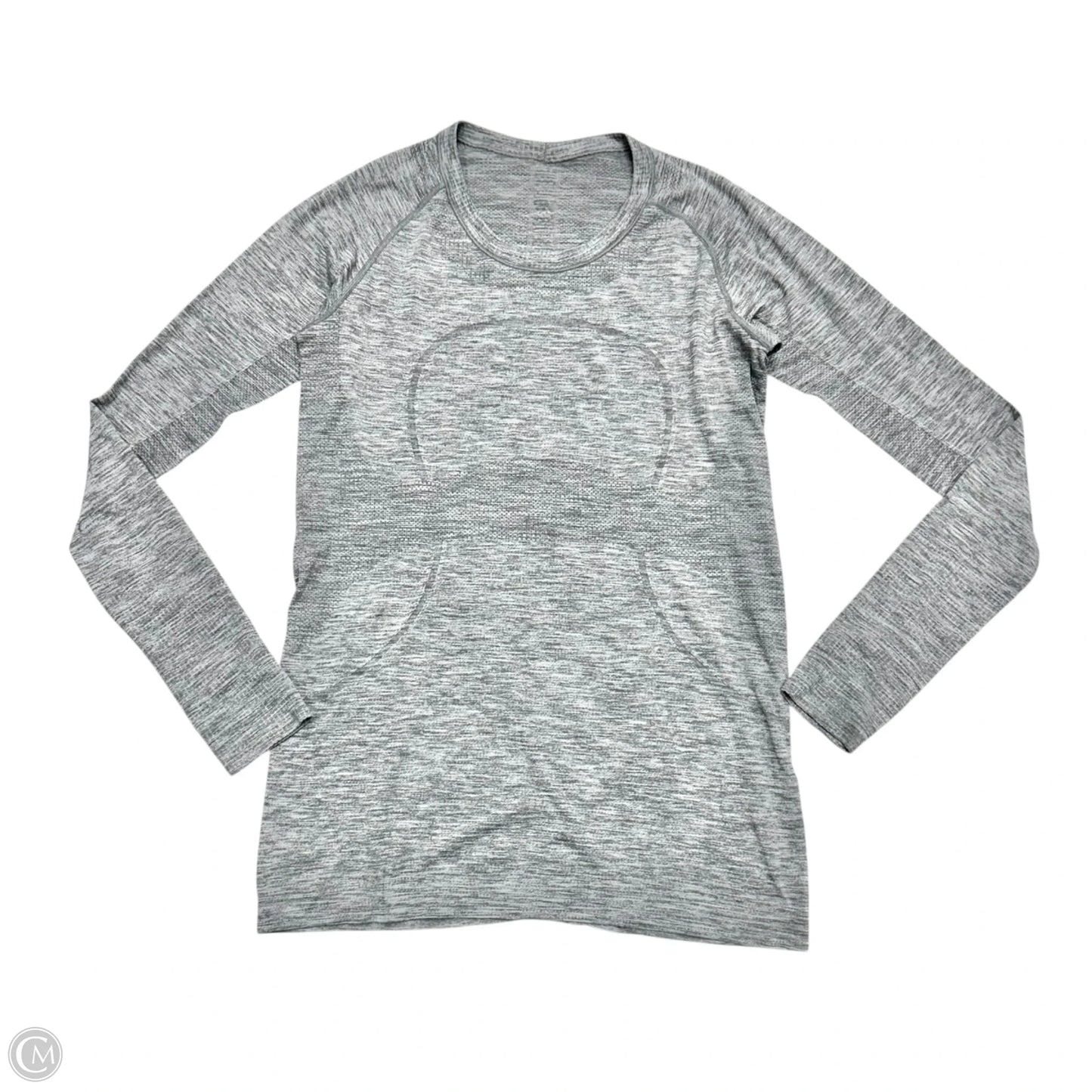 Athletic Top Long Sleeve Crewneck By Lululemon In Grey, Size: M