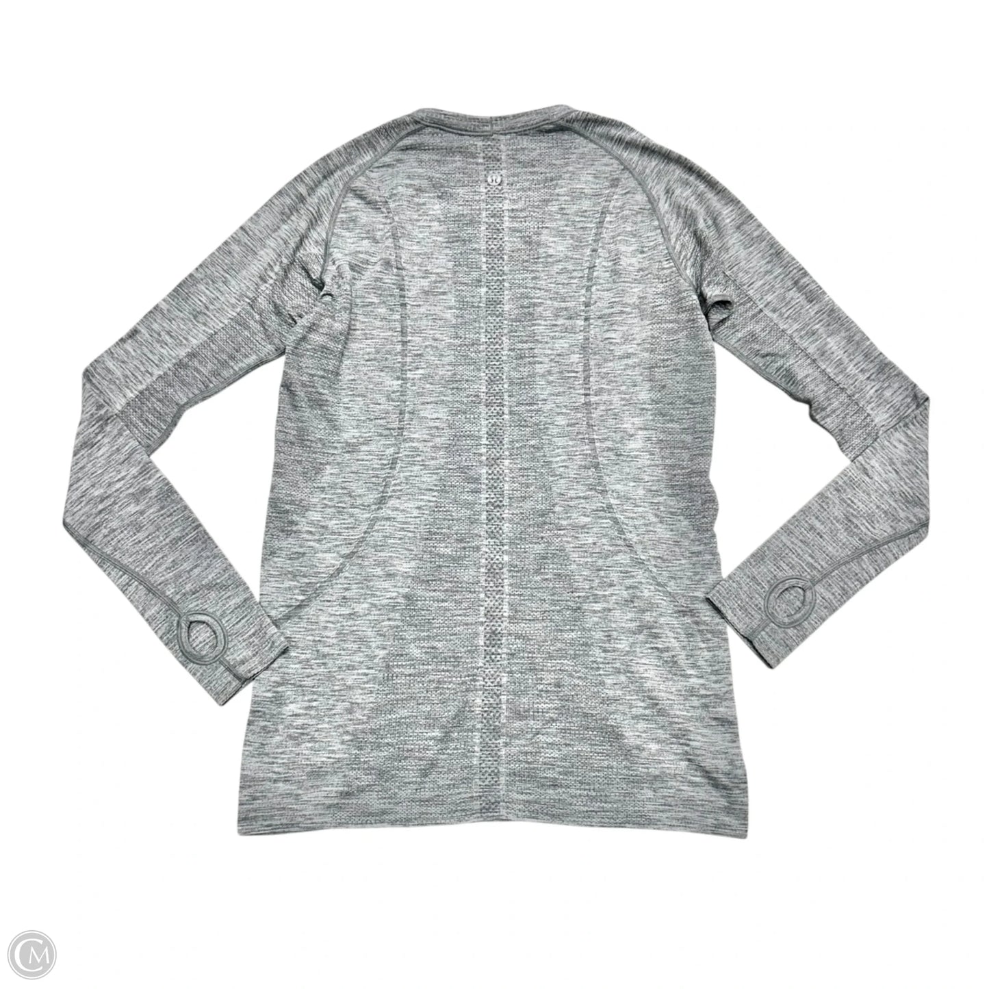 Athletic Top Long Sleeve Crewneck By Lululemon In Grey, Size: M