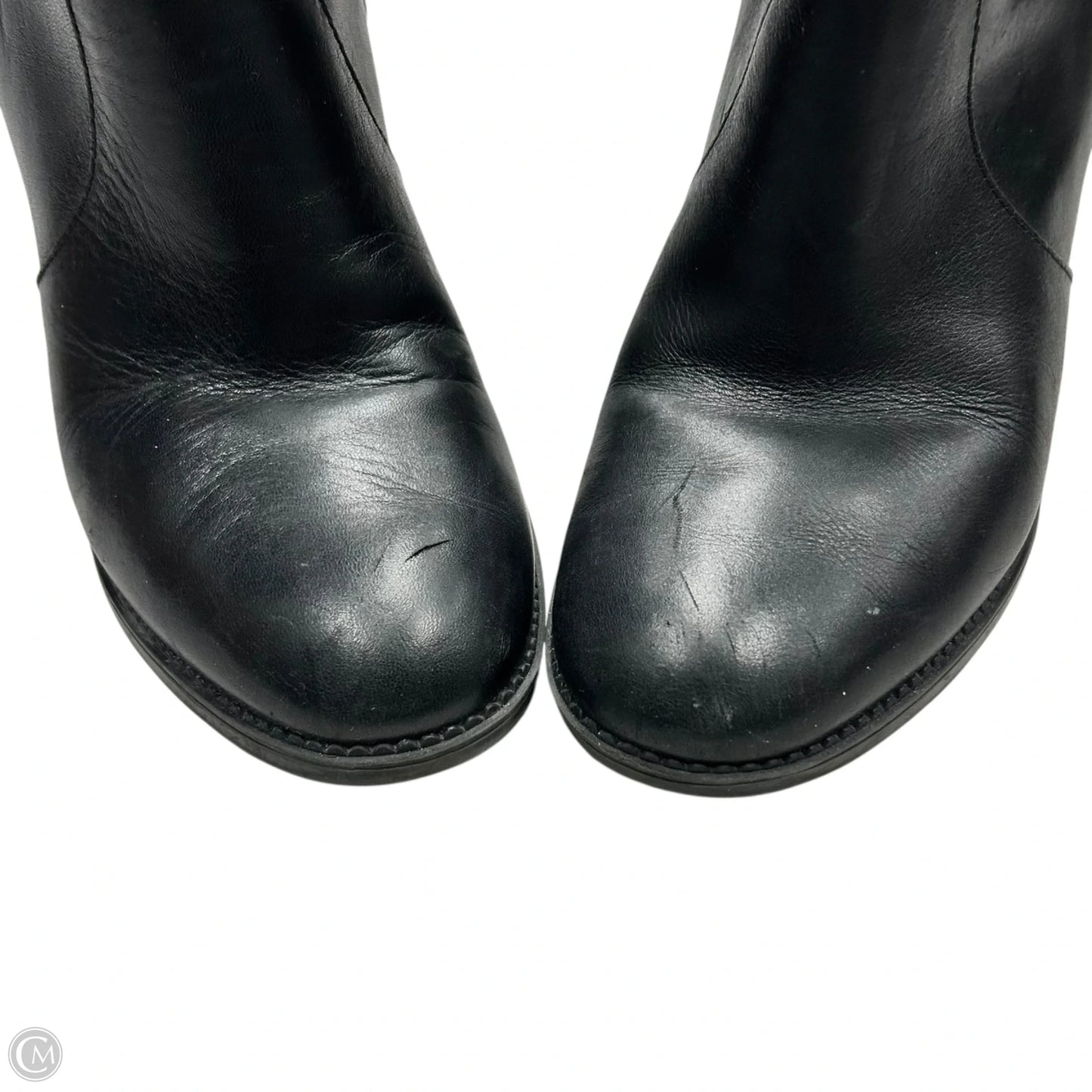 Boots Designer By Tory Burch In Black & Gold, Size: 9