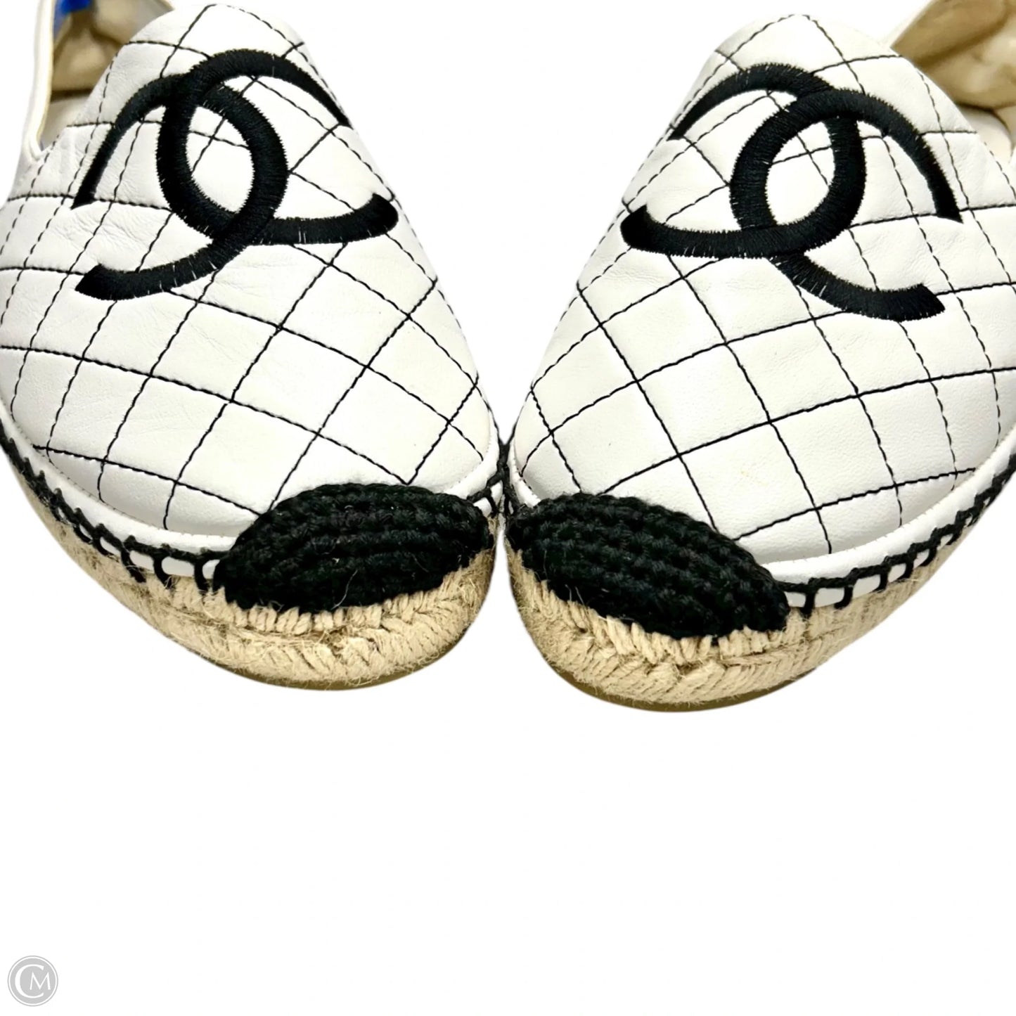 Shoes Luxury Designer By Chanel In Black & White, Size: 10.5