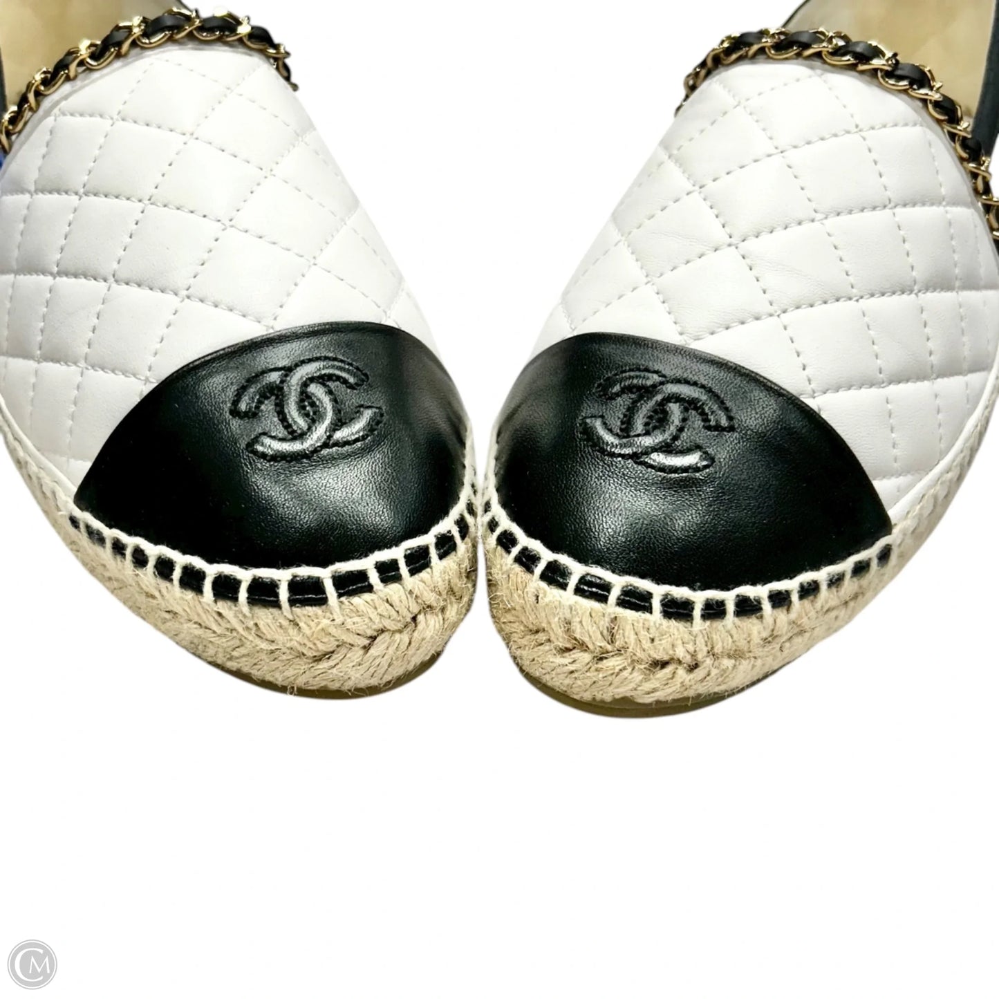 Shoes Luxury Designer By Chanel In Black & White, Size: 11.5