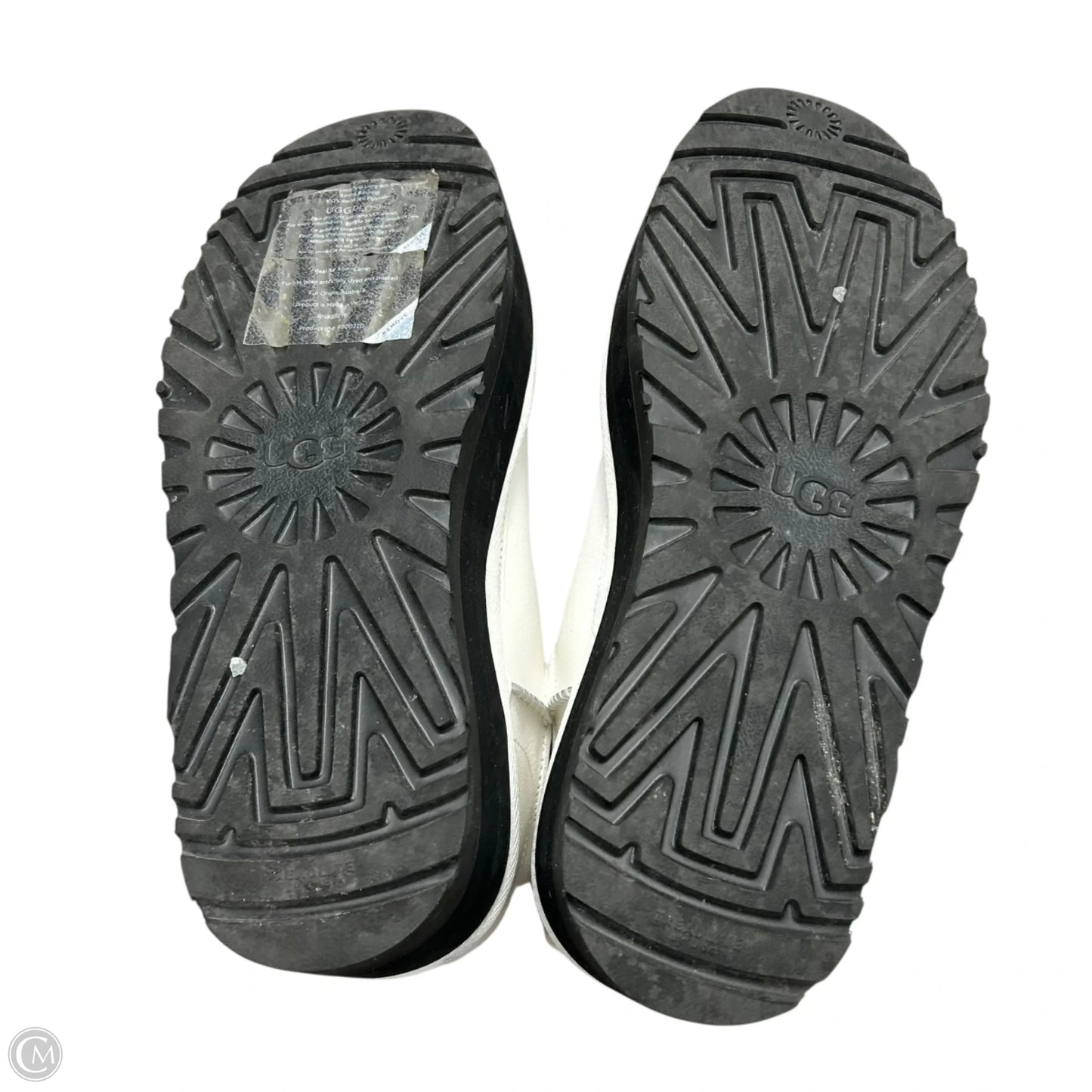 Boots Designer By Ugg In Black & White, Size: 9