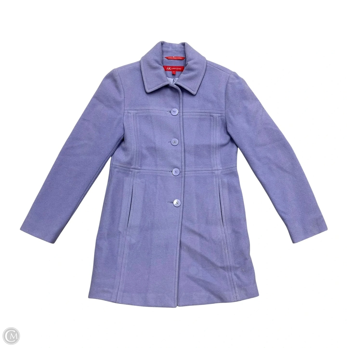 Coat Peacoat By Anne Klein In Blue, Size: S