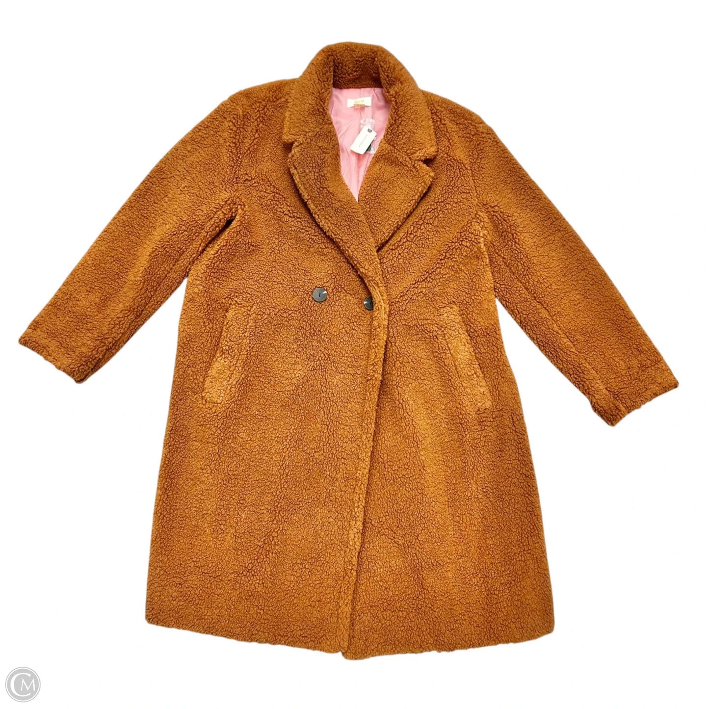 Coat Faux Fur & Sherpa By Maeve In Tan, Size: Xl