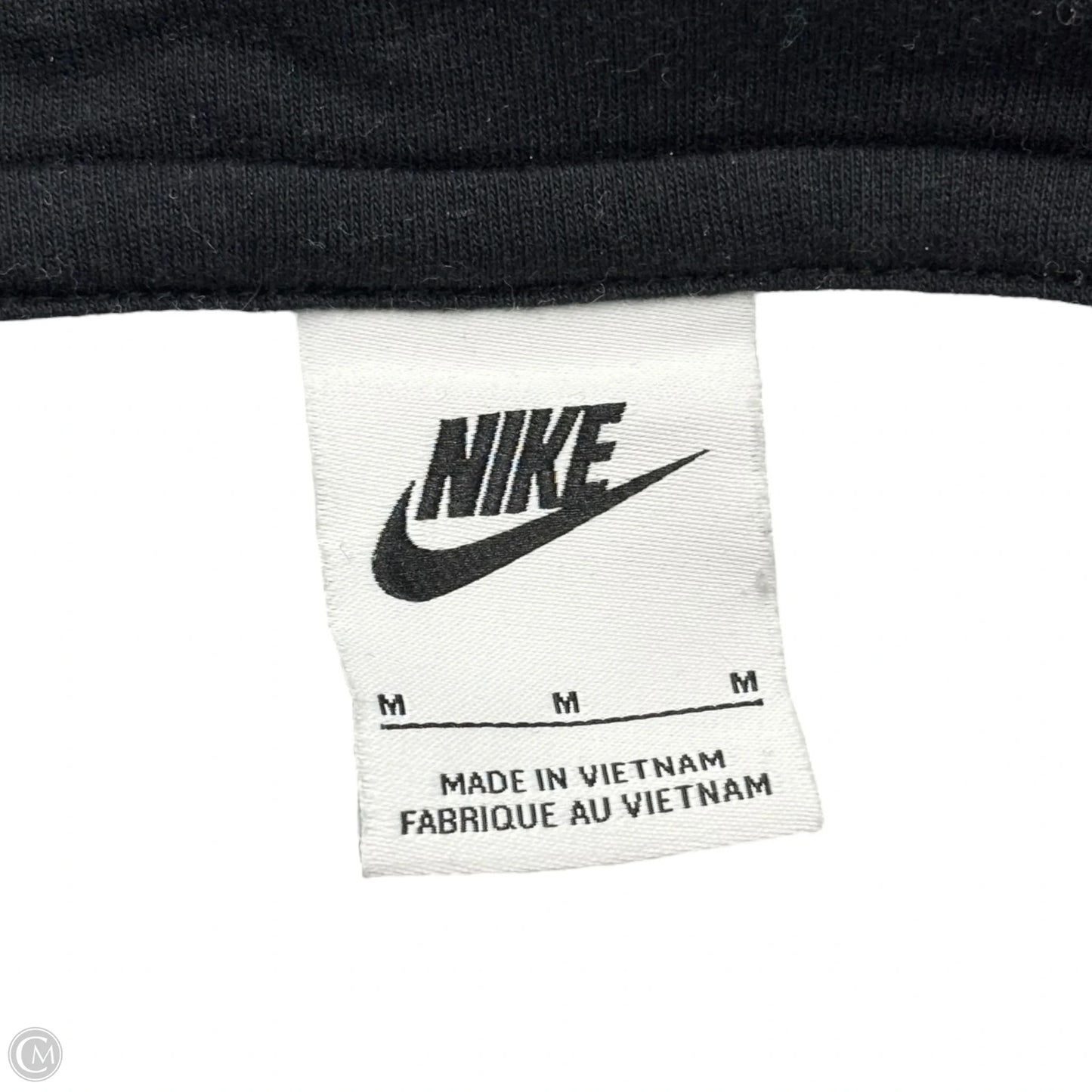 Sweatshirt Hoodie By Nike Apparel In Black & Grey, Size: M