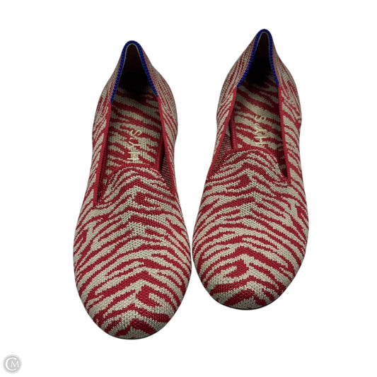 Shoes Flats By Rothys In Red & Tan, Size: 6