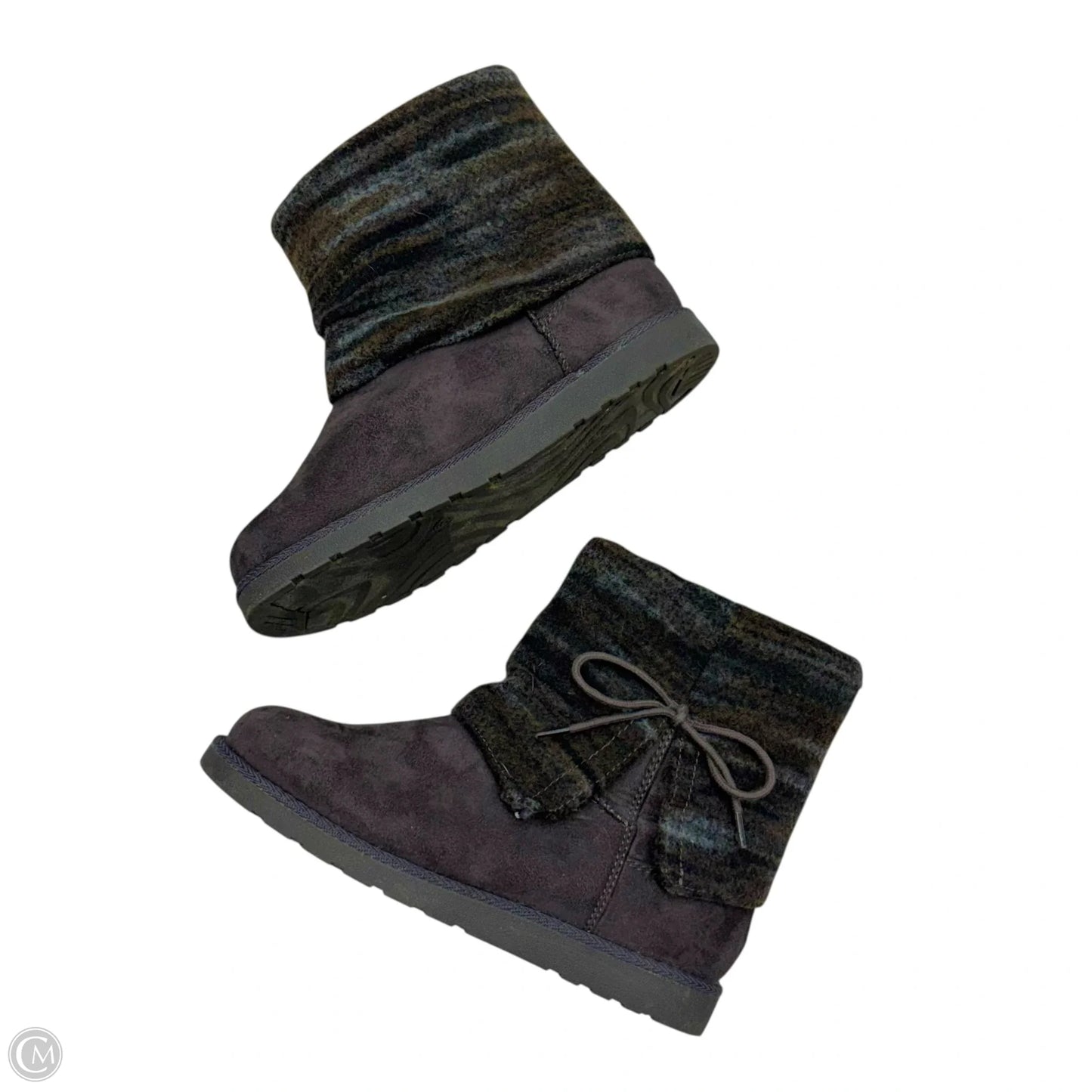 Boots Ankle Flats By So In Grey, Size: 6