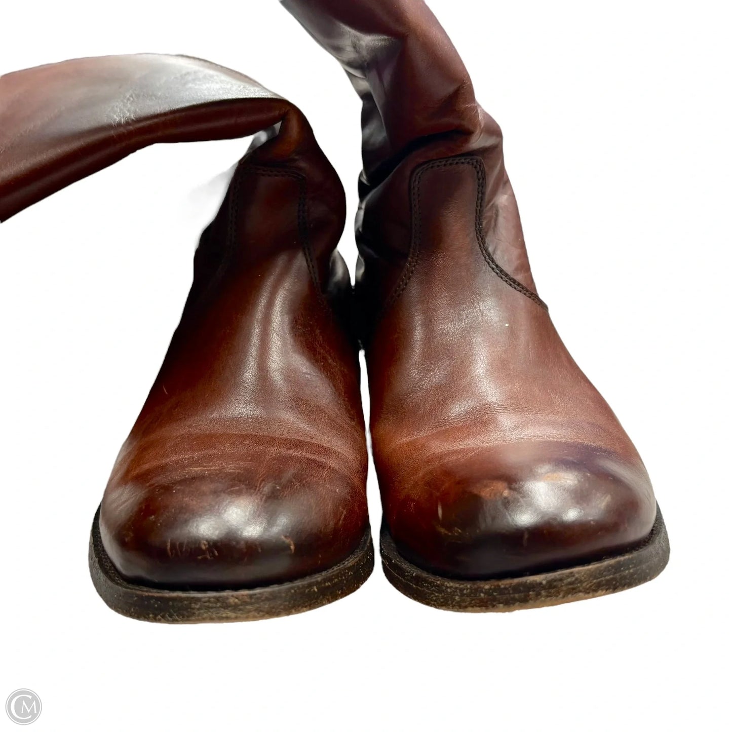 Boots Designer By Frye In Brown, Size: 5