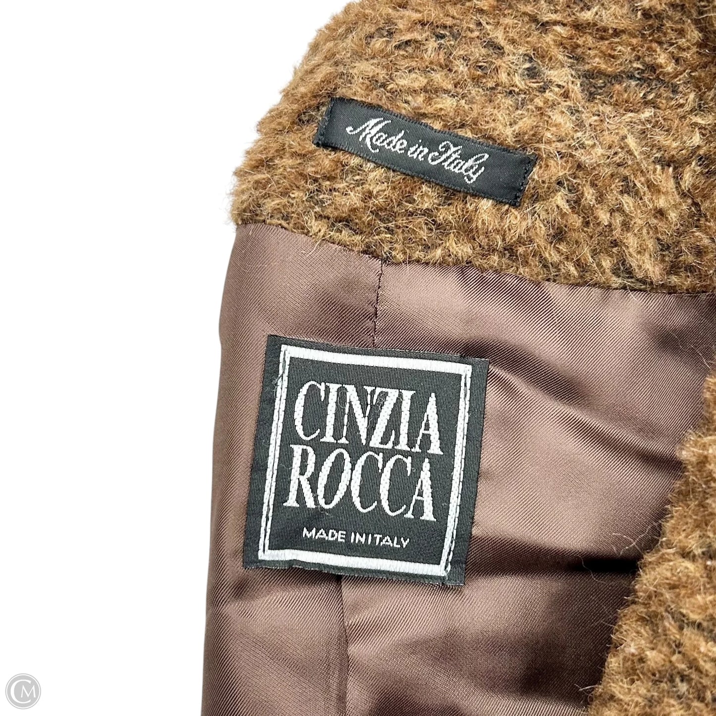 Coat Peacoat By Cinzia Rocca In Tan, Size: M