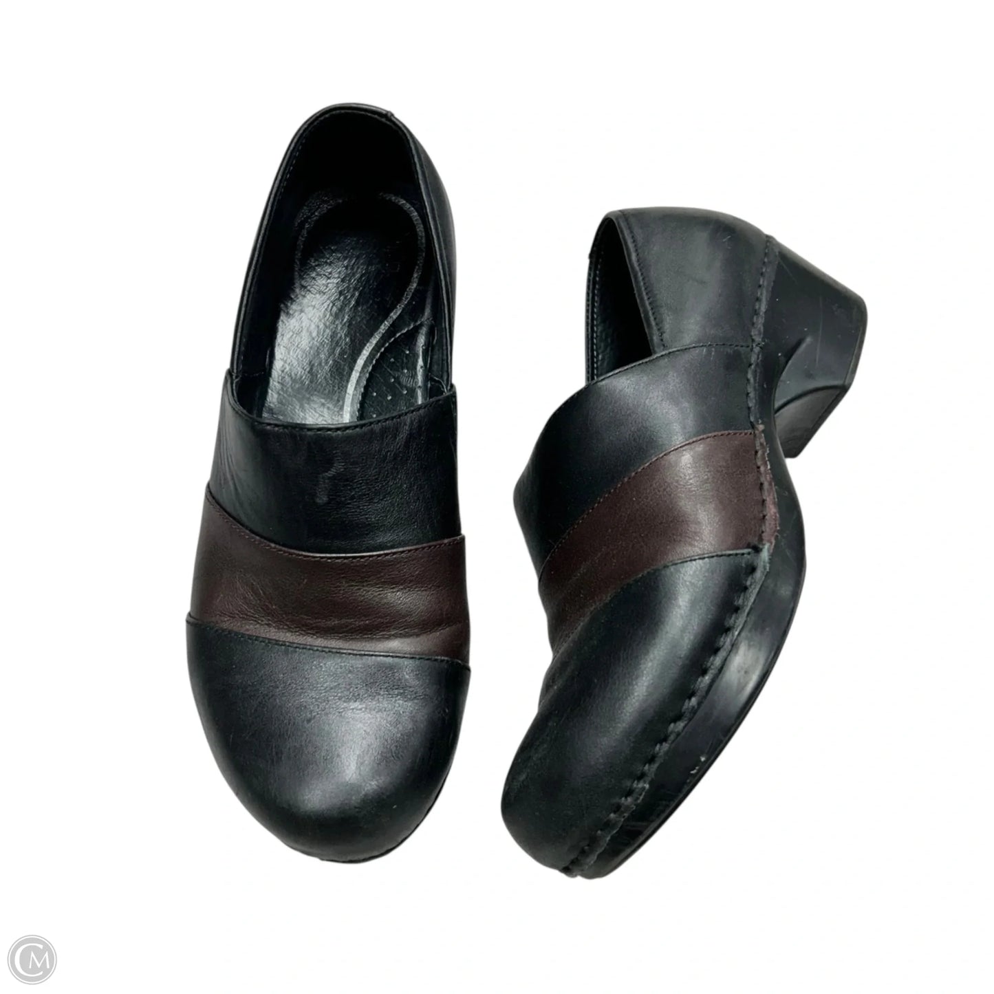 Shoes Heels Block By Dansko In Black & Brown, Size: 8.5
