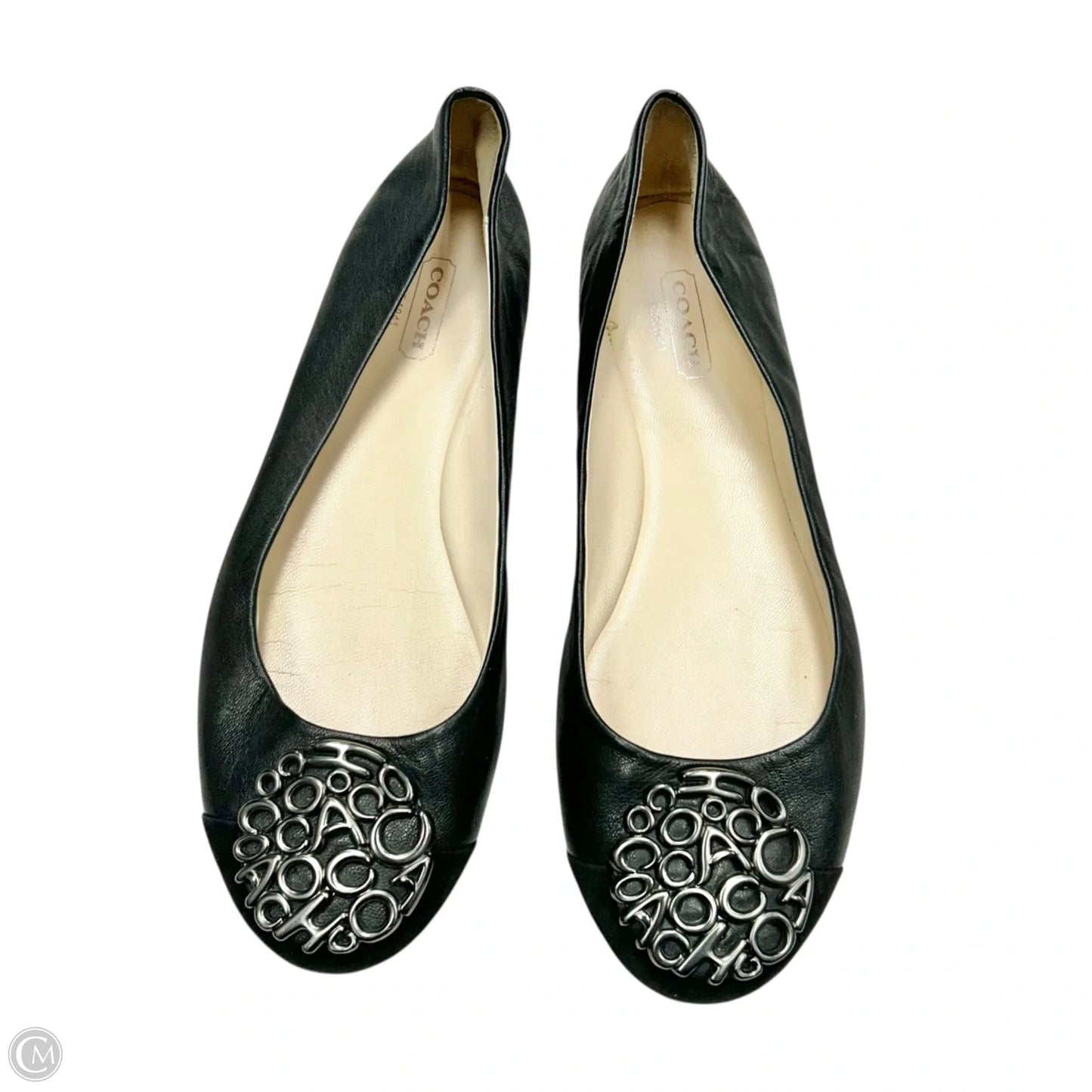 Shoes Designer By Coach In Black & Silver, Size: 6.5