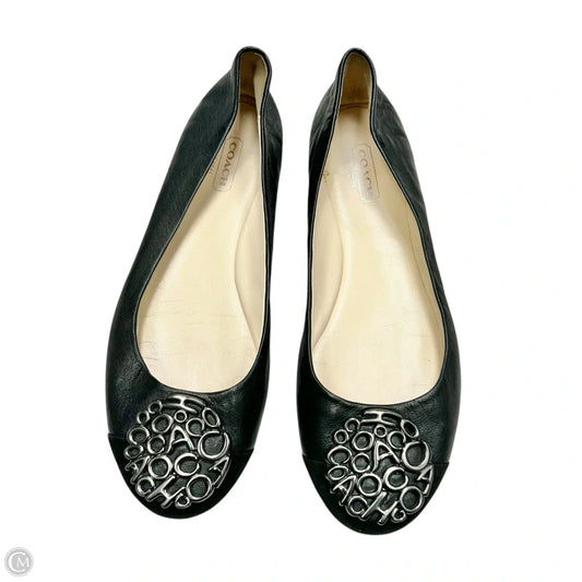 Shoes Designer By Coach In Black & Silver, Size: 6.5